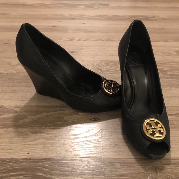 Tory Burch Shoes - Tory Burch peep toe wedges